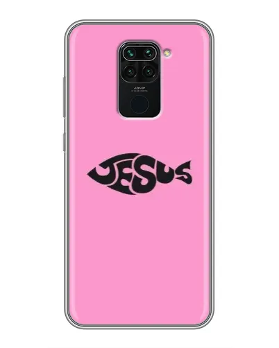 Чохол для Xiaomi Redmi Note 9 з картинкою «Рожевий символ Jesus»