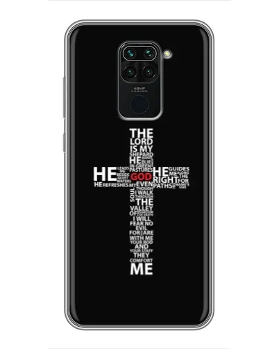 Чехол для Xiaomi Redmi Note 9 с картинкой «Текстовый крест» Чехол для Xiaomi Redmi Note 9 с картинкой «Текстовый крест»