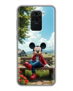 Чехол для Xiaomi Redmi Note 9 с картинкой «Микки на скамейке» Чехол для Xiaomi Redmi Note 9 с картинкой «Микки на скамейке»