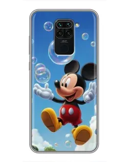 Чехол для Xiaomi Redmi Note 9 с картинкой «Mickey и мыльные пузыри» Чехол для Xiaomi Redmi Note 9 с картинкой «Mickey и мыльные пузыри»