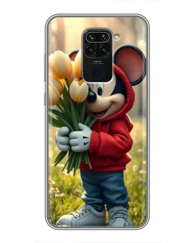 Чохол для Xiaomi Redmi Note 9 з картинкою «Міккі з тюльпанами» Чохол для Xiaomi Redmi Note 9 з картинкою «Міккі з тюльпанами»