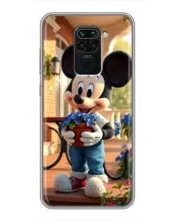 Чехол для Xiaomi Redmi Note 9 с картинкой «Микки садовод» Чехол для Xiaomi Redmi Note 9 с картинкой «Микки садовод»