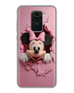 Чехол для Xiaomi Redmi Note 9 с картинкой «Минни сквозь стену» Чехол для Xiaomi Redmi Note 9 с картинкой «Минни сквозь стену»