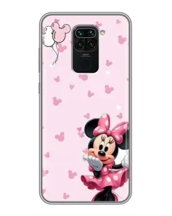 Чехол для Xiaomi Redmi Note 9 с картинкой «Минни Маус и сердечки» Чехол для Xiaomi Redmi Note 9 с картинкой «Минни Маус и сердечки»