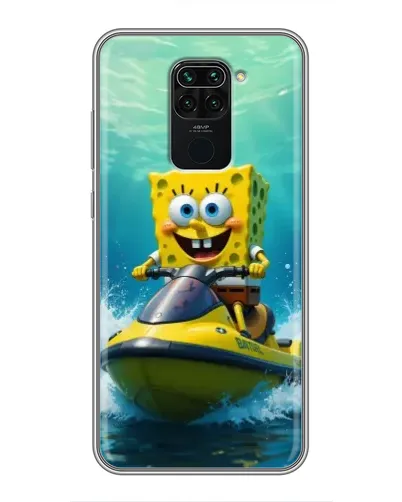 Чохол для Xiaomi Redmi Note 9 з картинкою «Спанч Боб на гідроциклі» Чохол для Xiaomi Redmi Note 9 з картинкою «Спанч Боб на гідроциклі»