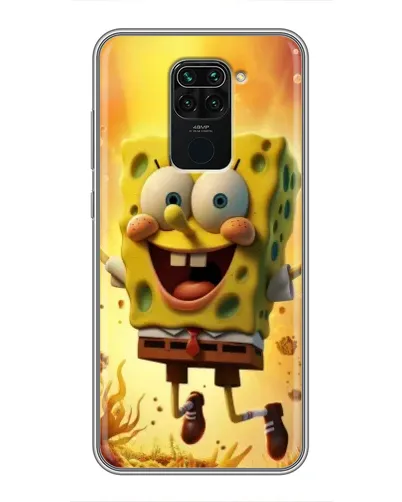 Чохол для Xiaomi Redmi Note 9 з картинкою «Губка Боб стрибає» Чохол для Xiaomi Redmi Note 9 з картинкою «Губка Боб стрибає»