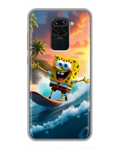 Чохол для Xiaomi Redmi Note 9 з картинкою «Губка Боб серфінгіст» Чохол для Xiaomi Redmi Note 9 з картинкою «Губка Боб серфінгіст»