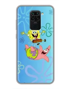 Чехол для Xiaomi Redmi Note 9 с картинкой «Спанч Боб и Патрик» Чехол для Xiaomi Redmi Note 9 с картинкой «Спанч Боб и Патрик»