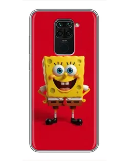 Чехол для Xiaomi Redmi Note 9 с картинкой «Спанч Боб на красном» Чехол для Xiaomi Redmi Note 9 с картинкой «Спанч Боб на красном»