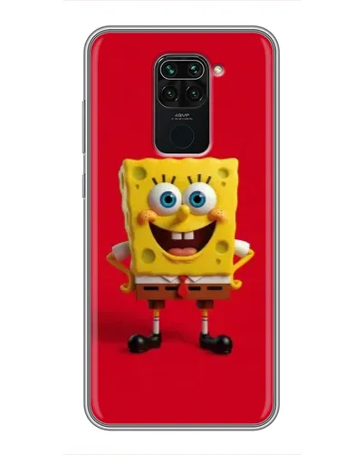 Чохол для Xiaomi Redmi Note 9 з картинкою «Спанч Боб на червоному» Чохол для Xiaomi Redmi Note 9 з картинкою «Спанч Боб на червоному»