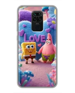 Чехол для Xiaomi Redmi Note 9 с картинкой «Губка Боб Патрик» Чехол для Xiaomi Redmi Note 9 с картинкой «Губка Боб Патрик»