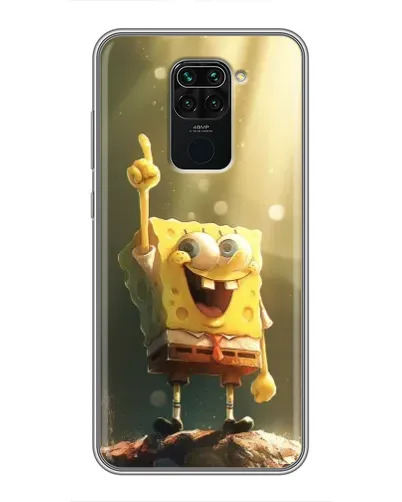 Чохол для Xiaomi Redmi Note 9 з картинкою «Сяючий Спанч Боб» Чохол для Xiaomi Redmi Note 9 з картинкою «Сяючий Спанч Боб»