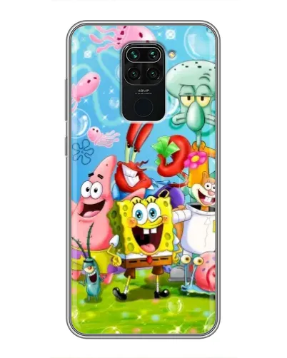 Чохол для Xiaomi Redmi Note 9 з картинкою «Губка Боб та друзі» Чохол для Xiaomi Redmi Note 9 з картинкою «Губка Боб та друзі»