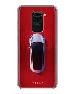 Чохол для Xiaomi Redmi Note 9 з картинкою «Tesla Top View»