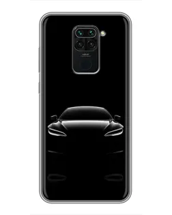 Чохол для Xiaomi Redmi Note 9 з картинкою «Силует Tesla Night»