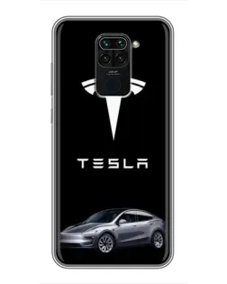 Чохол для Xiaomi Redmi Note 9 з картинкою «Tesla Model Y»