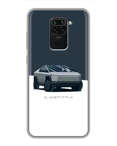 Чохол для Xiaomi Redmi Note 9 з картинкою «Сріблястий Cybertruck Tesla»