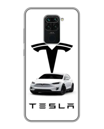 Чохол для Xiaomi Redmi Note 9 з картинкою «Tesla White Style»