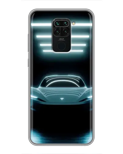 Чохол для Xiaomi Redmi Note 9 з картинкою «Tesla в неоні»