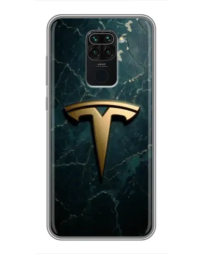 Чохол для Xiaomi Redmi Note 9 з картинкою «Мармурова Tesla Gold»