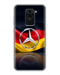 Чехол для Xiaomi Redmi Note 9 с картинкой «Mercedes — флаг Германии» Чехол для Xiaomi Redmi Note 9 с картинкой «Mercedes — флаг Германии»