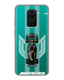 Чехол для Xiaomi Redmi Note 9 с картинкой «Mercedes AMG Petronas» Чехол для Xiaomi Redmi Note 9 с картинкой «Mercedes AMG Petronas»