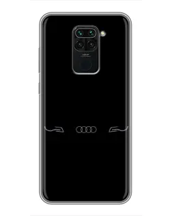 Чохол для Xiaomi Redmi Note 9 з картинкою «Audi — світловий підпис»