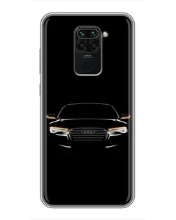 Чохол для Xiaomi Redmi Note 9 з картинкою «Audi — нічний контур»