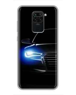 Чохол для Xiaomi Redmi Note 9 з картинкою «Неоновий погляд Audi»