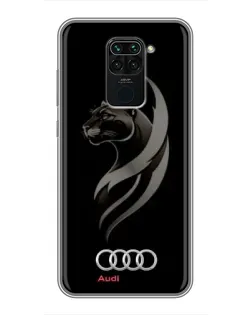 Чохол для Xiaomi Redmi Note 9 з картинкою «Графіка — пантера та Audi»