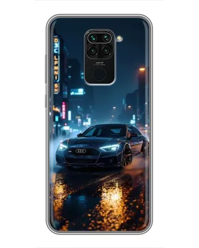 Чохол для Xiaomi Redmi Note 9 з картинкою «Нічне місто та Audi»