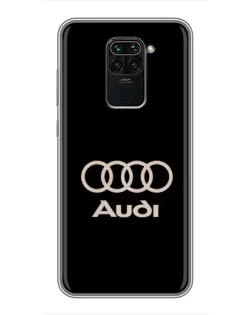Чохол для Xiaomi Redmi Note 9 з картинкою «Audi — золотий логотип»