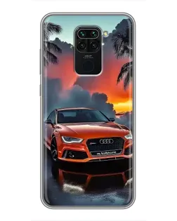 Чохол для Xiaomi Redmi Note 9 з картинкою «Audi — захід сонця»