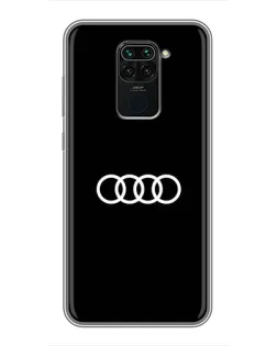 Чохол для Xiaomi Redmi Note 9 з картинкою «Audi White Logo»