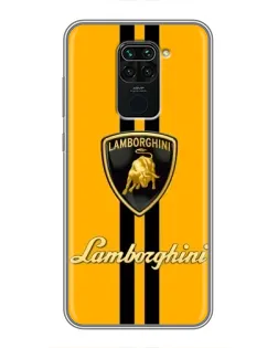 Чохол для Xiaomi Redmi Note 9 з картинкою «Lamborghini Stripe жовтий»