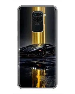 Чохол для Xiaomi Redmi Note 9 з картинкою «Нічний Lamborghini драйв»