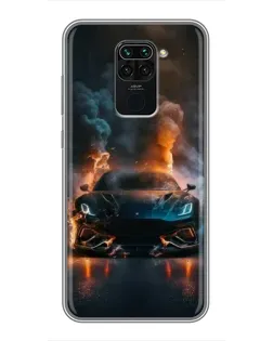Чохол для Xiaomi Redmi Note 9 з картинкою «Lamborghini димна естетика»