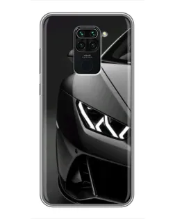 Чохол для Xiaomi Redmi Note 9 з картинкою «Lamborghini фари деталізація»