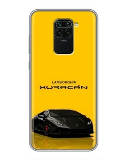 Чохол для Xiaomi Redmi Note 9 з картинкою «Lamborghini Huracan чорний»