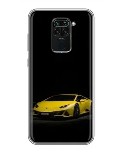 Чохол для Xiaomi Redmi Note 9 з картинкою «Lamborghini жовтий акцент»