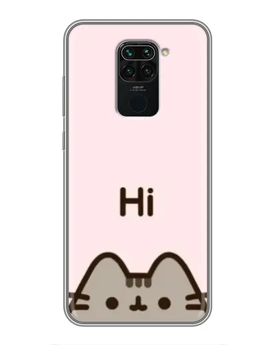 Чехол для Xiaomi Redmi Note 9 с картинкой «Пушин говорит Hi» Чехол для Xiaomi Redmi Note 9 с картинкой «Пушин говорит Hi»