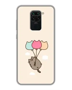 Чехол для Xiaomi Redmi Note 9 с картинкой «Пушин на шариках»