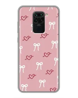Чохол для Xiaomi Redmi Note 9 з картинкою «Серця та банти» Чохол для Xiaomi Redmi Note 9 з картинкою «Серця та банти»