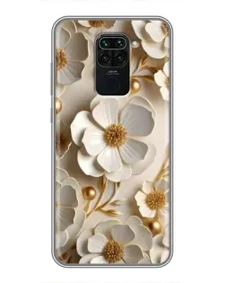 Чехол для Xiaomi Redmi Note 9 с картинкой «Белие бумажние цвети» Чехол для Xiaomi Redmi Note 9 с картинкой «Белие бумажние цвети»