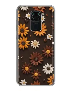 Чехол для Xiaomi Redmi Note 9 с картинкой «Узор из маленьких подсолнухов» Чехол для Xiaomi Redmi Note 9 с картинкой «Узор из маленьких подсолнухов»