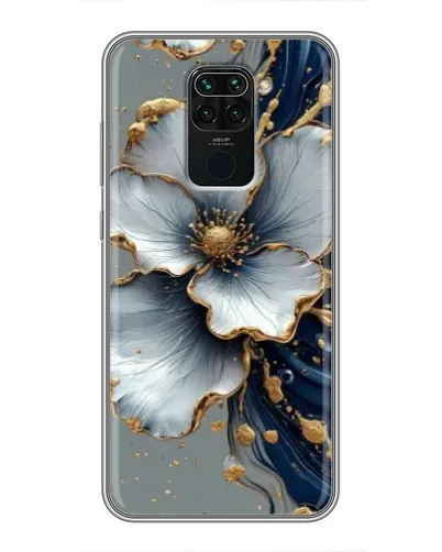 Чохол для Xiaomi Redmi Note 9 з картинкою «Біла квітка та золотий флюїд» Чохол для Xiaomi Redmi Note 9 з картинкою «Біла квітка та золотий флюїд»