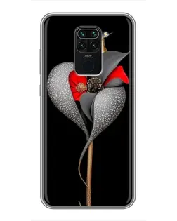 Чехол для Xiaomi Redmi Note 9 с картинкой «Серебряный фантазийный цветок» Чехол для Xiaomi Redmi Note 9 с картинкой «Серебряный фантазийный цветок»