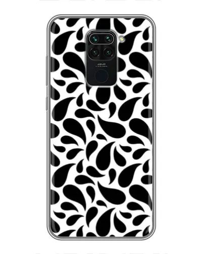 Чехол для Xiaomi Redmi Note 9 с картинкой «Контрастные черные капли»