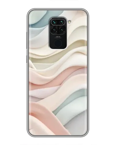 Чехол для Xiaomi Redmi Note 9 с картинкой «Пастельные нежные волны»