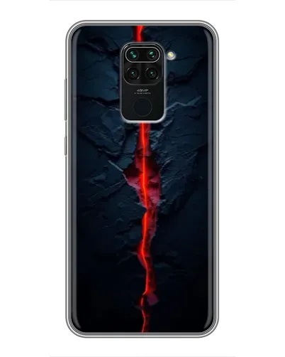 Чехол для Xiaomi Redmi Note 9 с картинкой «Kрасная лавовая трещина»